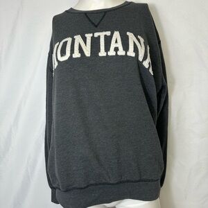 Montana Crewneck Sweatshirt - Charcoal with White Lettering
